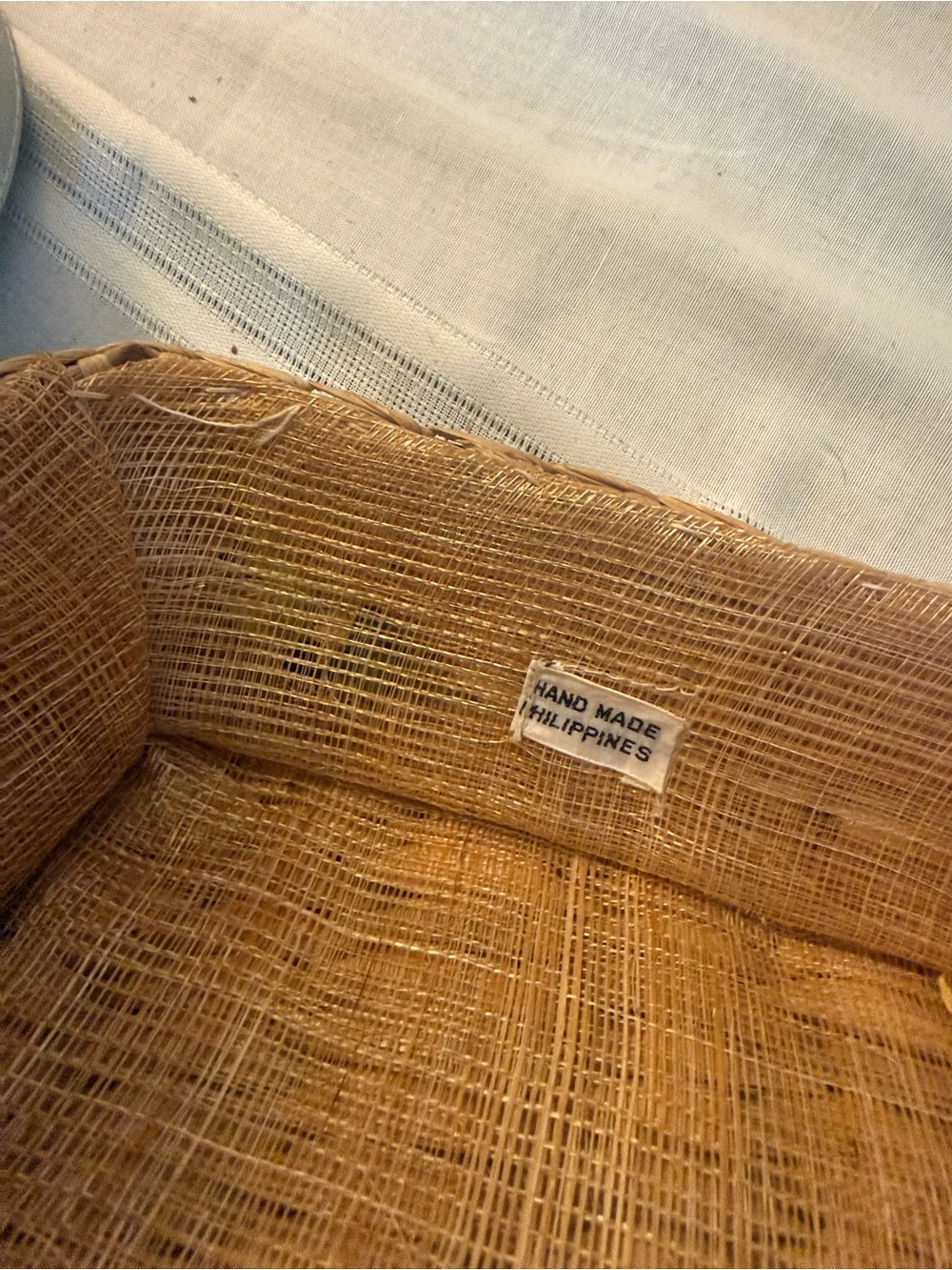 Vintage Cottagecore Handwoven Cookware Basket Duo with Pastel Floral Mushrooms - Picture 6 of 9